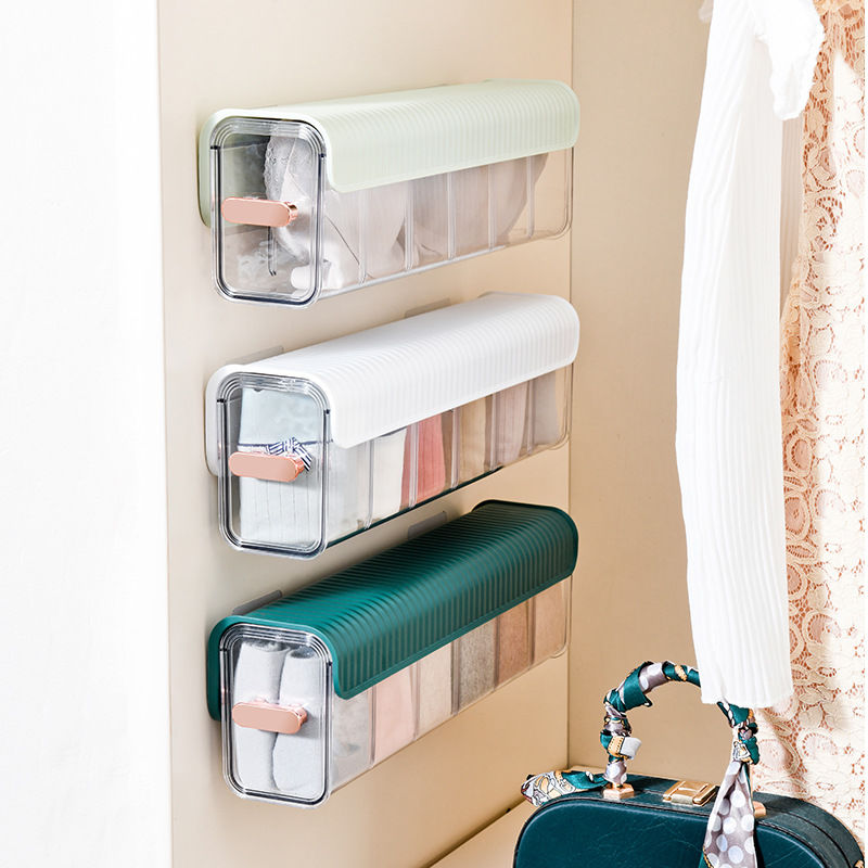 Underwear storage box household three-in-one drawer type drawers and socks separate sorting box - Image 6